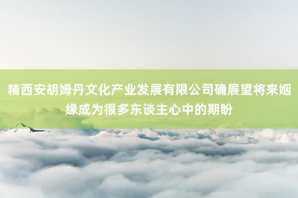 精西安胡姆丹文化产业发展有限公司确展望将来姻缘成为很多东谈主心中的期盼